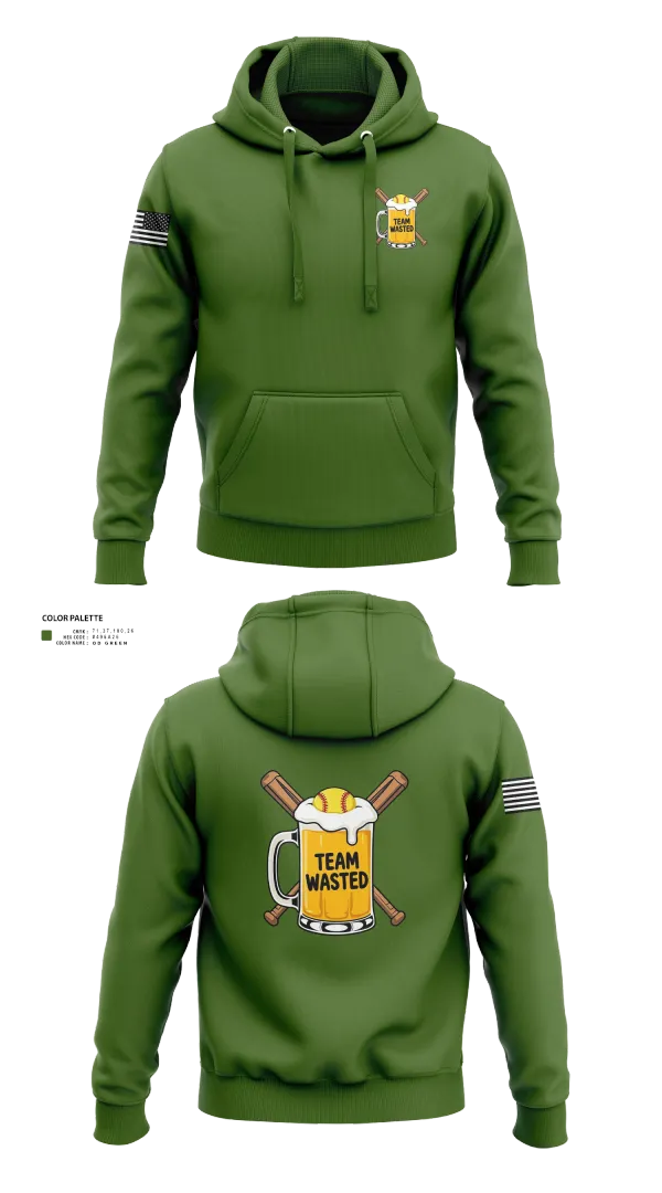 Hoodie, Team Wasted, Softball, Teamtime, Team time, sublimation, custom sports apparel, team uniforms, spirit wear, spiritwear, sports uniforms, custom shirts, team store, custom team store, fundraiser sports, apparel fundraiser