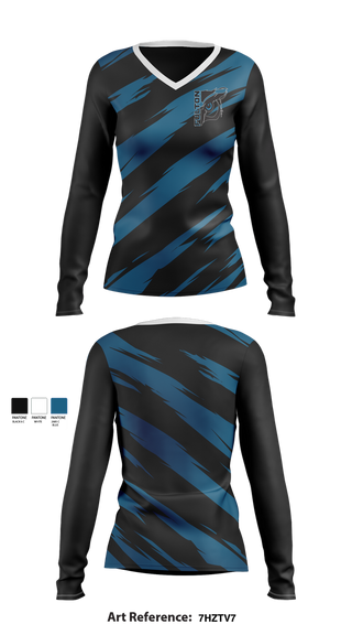 Womens Long Sleeve Vneck Shirt, Owls, Spirit Store, Teamtime, Team time, sublimation, custom sports apparel, team uniforms, spirit wear, spiritwear, sports uniforms, custom shirts, team store, custom team store, fundraiser sports, apparel fundraiser