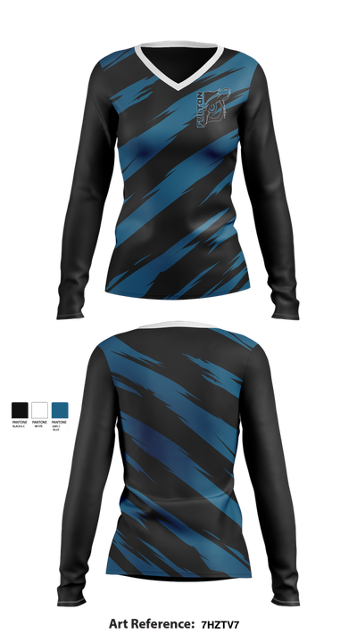 Owls 78290861 Women's Long Sleeve V-neck Shirt - 3