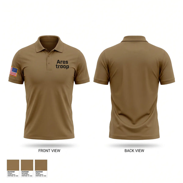Short Sleeve Performance Polo, Ares troop, Army, Teamtime, Team time, sublimation, custom sports apparel, team uniforms, spirit wear, spiritwear, sports uniforms, custom shirts, team store, custom team store, fundraiser sports, apparel fundraiser