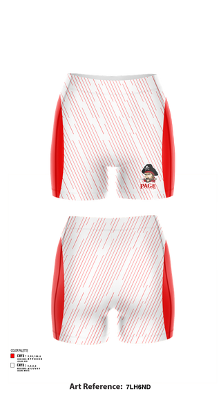 Womens Shorts, Page High School Volleyball, Women's Volleyball, Teamtime, Team time, sublimation, custom sports apparel, team uniforms, spirit wear, spiritwear, sports uniforms, custom shirts, team store, custom team store, fundraiser sports, apparel fundraiser