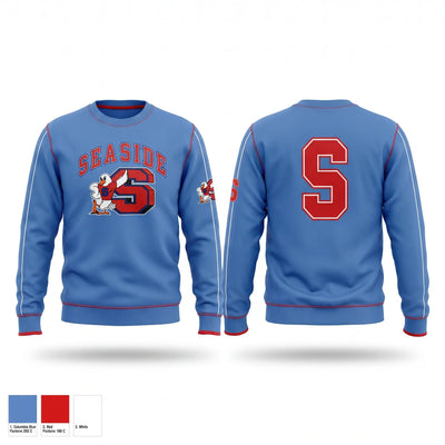Seaside seagulls Crew Neck Sweatshirt - 1