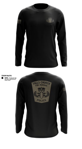 Long Sleeve Performance Shirt, Falls Church Fire Marshal, Fire Department, Teamtime, Team time, sublimation, custom sports apparel, team uniforms, spirit wear, spiritwear, sports uniforms, custom shirts, team store, custom team store, fundraiser sports, apparel fundraiser