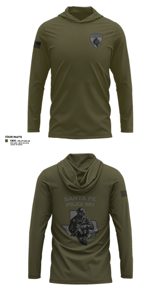 Long Sleeve Performance Shirt with hood, LMPD SRT, Police, Teamtime, Team time, sublimation, custom sports apparel, team uniforms, spirit wear, spiritwear, sports uniforms, custom shirts, team store, custom team store, fundraiser sports, apparel fundraiser