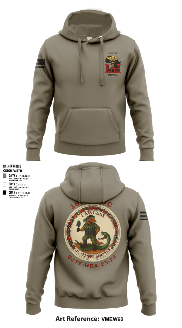 Hoodie, 180th ESC, Army, Teamtime, Team time, sublimation, custom sports apparel, team uniforms, spirit wear, spiritwear, sports uniforms, custom shirts, team store, custom team store, fundraiser sports, apparel fundraiser