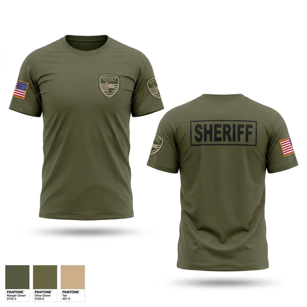 Old School Cotton Feel Shirt, Lynn County Sheriff’s Office, Police, Teamtime, Team time, sublimation, custom sports apparel, team uniforms, spirit wear, spiritwear, sports uniforms, custom shirts, team store, custom team store, fundraiser sports, apparel fundraiser