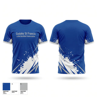 Soft Poly Tee Cotton Like Feel, Cudahy St Francis Little Baseball Association, Baseball, Teamtime, Team time, sublimation, custom sports apparel, team uniforms, spirit wear, spiritwear, sports uniforms, custom shirts, team store, custom team store, fundraiser sports, apparel fundraiser