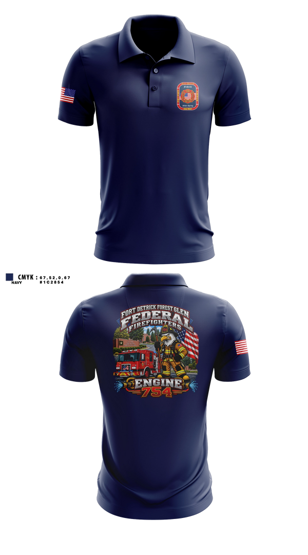 Short Sleeve Performance Polo, Fort Detrick Forest Glen Federal Firefighters, Fire Department, Teamtime, Team time, sublimation, custom sports apparel, team uniforms, spirit wear, spiritwear, sports uniforms, custom shirts, team store, custom team store, fundraiser sports, apparel fundraiser