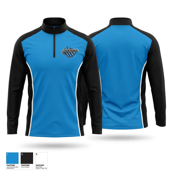 Quarter Zip Jacket, Troublemakers, Baseball, Teamtime, Team time, sublimation, custom sports apparel, team uniforms, spirit wear, spiritwear, sports uniforms, custom shirts, team store, custom team store, fundraiser sports, apparel fundraiser