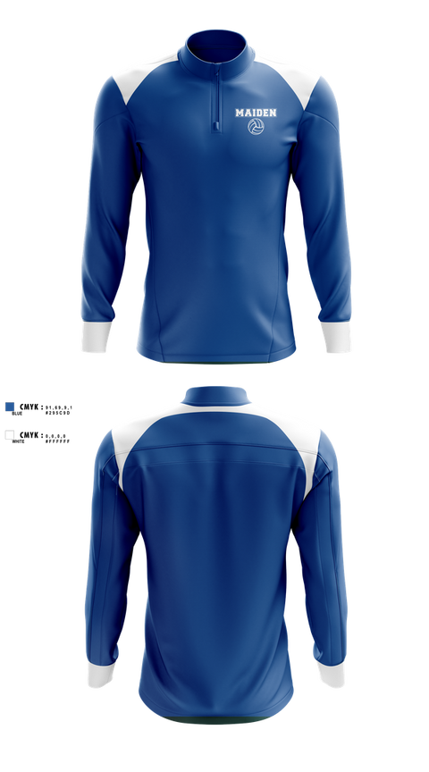 Quarter Zip Jacket, Maiden High School Volleyball, Women's Volleyball, Teamtime, Team time, sublimation, custom sports apparel, team uniforms, spirit wear, spiritwear, sports uniforms, custom shirts, team store, custom team store, fundraiser sports, apparel fundraiser