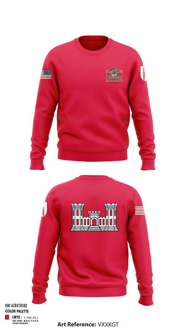 Crew Neck Sweatshirt, 612 Engineer Detachment, , Teamtime, Team time, sublimation, custom sports apparel, team uniforms, spirit wear, spiritwear, sports uniforms, custom shirts, team store, custom team store, fundraiser sports, apparel fundraiser