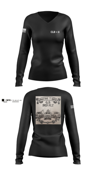 Womens Long Sleeve Vneck Shirt, CLB-11, , Teamtime, Team time, sublimation, custom sports apparel, team uniforms, spirit wear, spiritwear, sports uniforms, custom shirts, team store, custom team store, fundraiser sports, apparel fundraiser