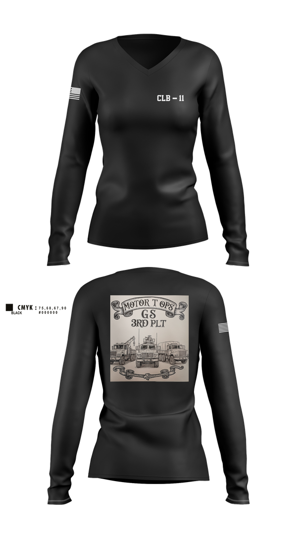 Womens Long Sleeve Vneck Shirt, CLB-11, , Teamtime, Team time, sublimation, custom sports apparel, team uniforms, spirit wear, spiritwear, sports uniforms, custom shirts, team store, custom team store, fundraiser sports, apparel fundraiser