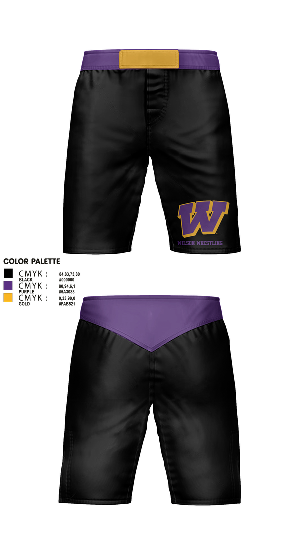 Fight Shorts, Wilson High School Wrestling, Wrestling, Teamtime, Team time, sublimation, custom sports apparel, team uniforms, spirit wear, spiritwear, sports uniforms, custom shirts, team store, custom team store, fundraiser sports, apparel fundraiser