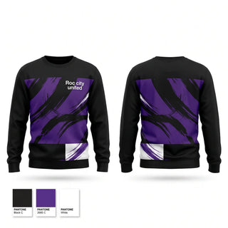 Crew Neck Sweatshirt, Roc city united, Men's Basketball, Teamtime, Team time, sublimation, custom sports apparel, team uniforms, spirit wear, spiritwear, sports uniforms, custom shirts, team store, custom team store, fundraiser sports, apparel fundraiser