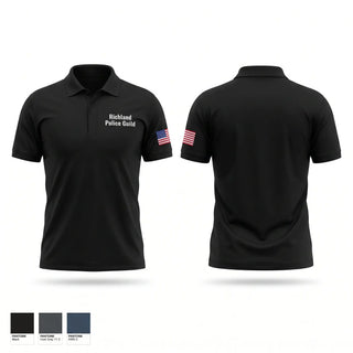 Short Sleeve Performance Polo, Richland Police Guild, Police, Teamtime, Team time, sublimation, custom sports apparel, team uniforms, spirit wear, spiritwear, sports uniforms, custom shirts, team store, custom team store, fundraiser sports, apparel fundraiser