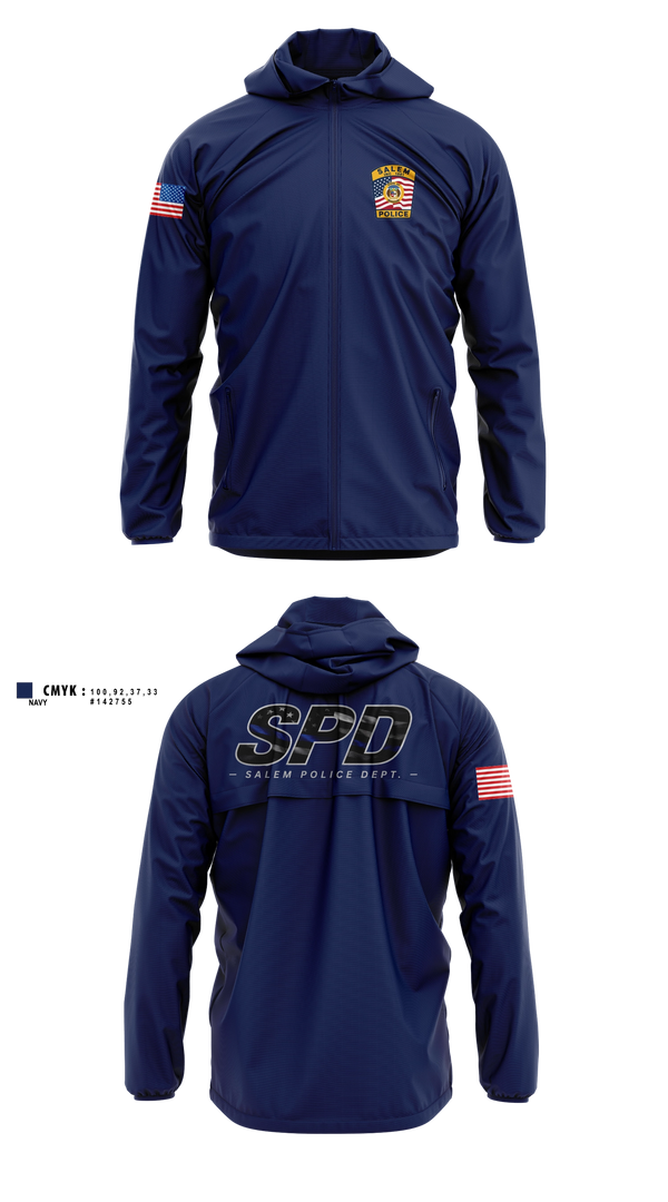 Windbreaker, Salem Police Department, Police, Teamtime, Team time, sublimation, custom sports apparel, team uniforms, spirit wear, spiritwear, sports uniforms, custom shirts, team store, custom team store, fundraiser sports, apparel fundraiser