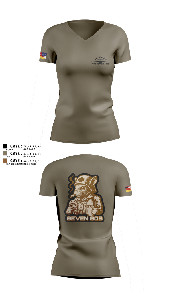Womens Short Sleeve Vneck Shirt, 10 EAEF Bronze Crew, , Teamtime, Team time, sublimation, custom sports apparel, team uniforms, spirit wear, spiritwear, sports uniforms, custom shirts, team store, custom team store, fundraiser sports, apparel fundraiser