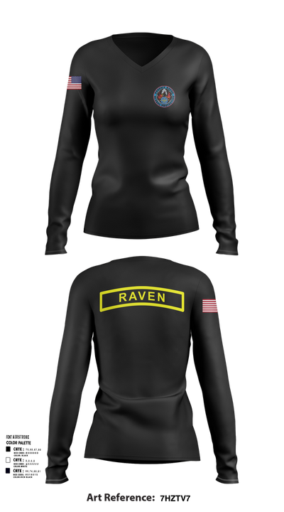 Phoenix Raven Instrutor 33351761 Women's Long Sleeve V-neck Shirt - 103