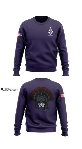 Crew Neck Sweatshirt, HQ PLT, A CO, USDB BN (CORR), , Teamtime, Team time, sublimation, custom sports apparel, team uniforms, spirit wear, spiritwear, sports uniforms, custom shirts, team store, custom team store, fundraiser sports, apparel fundraiser