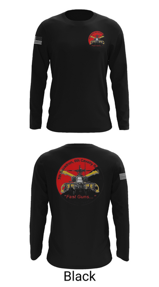 Long Sleeve Performance Shirt, 7th Squadron, Sixth Cavalry Regiment, , Teamtime, Team time, sublimation, custom sports apparel, team uniforms, spirit wear, spiritwear, sports uniforms, custom shirts, team store, custom team store, fundraiser sports, apparel fundraiser