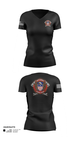 Womens Short Sleeve Vneck Shirt, Dominion Energy - SERT, , Teamtime, Team time, sublimation, custom sports apparel, team uniforms, spirit wear, spiritwear, sports uniforms, custom shirts, team store, custom team store, fundraiser sports, apparel fundraiser