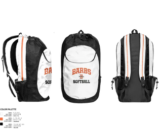 Gear Bag, DeKalb Barbs, Softball, Teamtime, Team time, sublimation, custom sports apparel, team uniforms, spirit wear, spiritwear, sports uniforms, custom shirts, team store, custom team store, fundraiser sports, apparel fundraiser