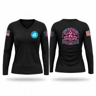 Womens Long Sleeve Vneck Shirt, Ambulnz, EMS/EMT, Teamtime, Team time, sublimation, custom sports apparel, team uniforms, spirit wear, spiritwear, sports uniforms, custom shirts, team store, custom team store, fundraiser sports, apparel fundraiser