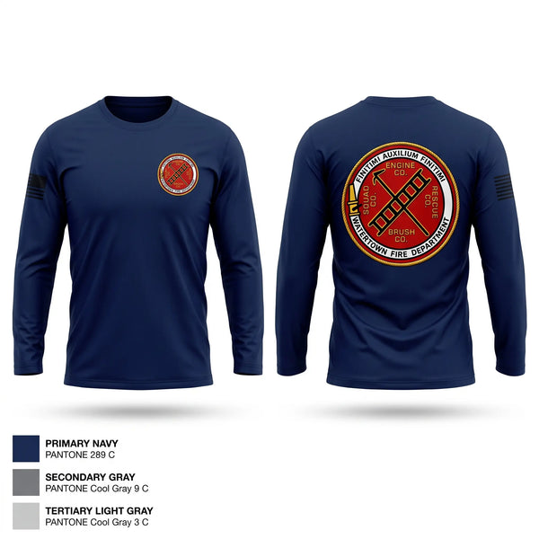 Long Sleeve Performance Shirt, Watertown, Fire Department, Teamtime, Team time, sublimation, custom sports apparel, team uniforms, spirit wear, spiritwear, sports uniforms, custom shirts, team store, custom team store, fundraiser sports, apparel fundraiser