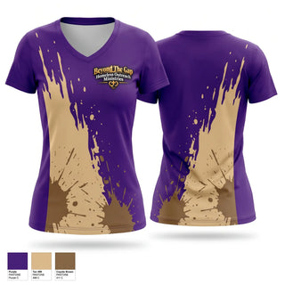 Womens Short Sleeve Vneck Shirt, Beyond The Gap Homeless & Outreach Center, , Teamtime, Team time, sublimation, custom sports apparel, team uniforms, spirit wear, spiritwear, sports uniforms, custom shirts, team store, custom team store, fundraiser sports, apparel fundraiser