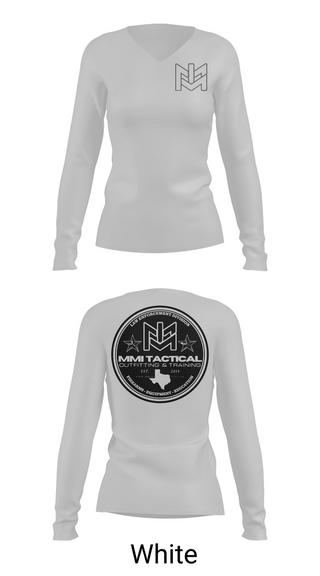 Womens Long Sleeve Vneck Shirt, MMI TACTICAL, , Teamtime, Team time, sublimation, custom sports apparel, team uniforms, spirit wear, spiritwear, sports uniforms, custom shirts, team store, custom team store, fundraiser sports, apparel fundraiser