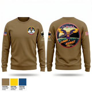 Crew Neck Sweatshirt, C Co. 1-244 Assault Helicopter Battalion, Army, Teamtime, Team time, sublimation, custom sports apparel, team uniforms, spirit wear, spiritwear, sports uniforms, custom shirts, team store, custom team store, fundraiser sports, apparel fundraiser