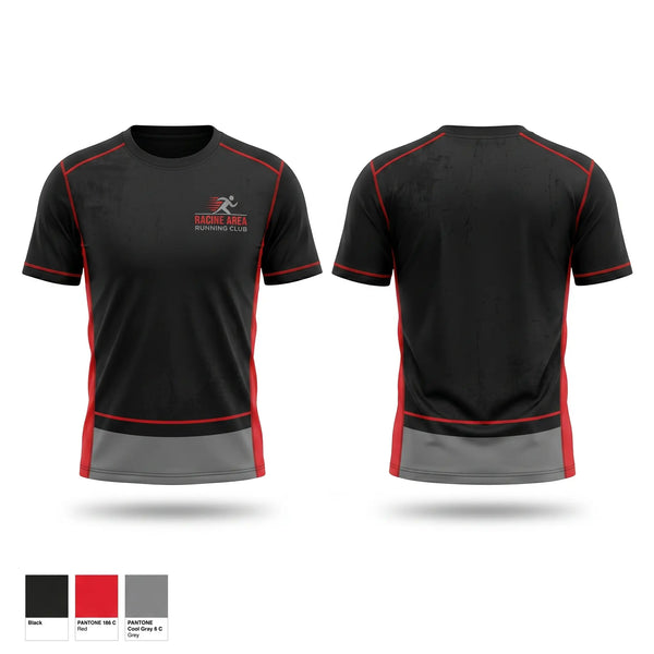 Short Sleeve Performance Shirt, Racine Area Running Club, Spirit Store, Teamtime, Team time, sublimation, custom sports apparel, team uniforms, spirit wear, spiritwear, sports uniforms, custom shirts, team store, custom team store, fundraiser sports, apparel fundraiser