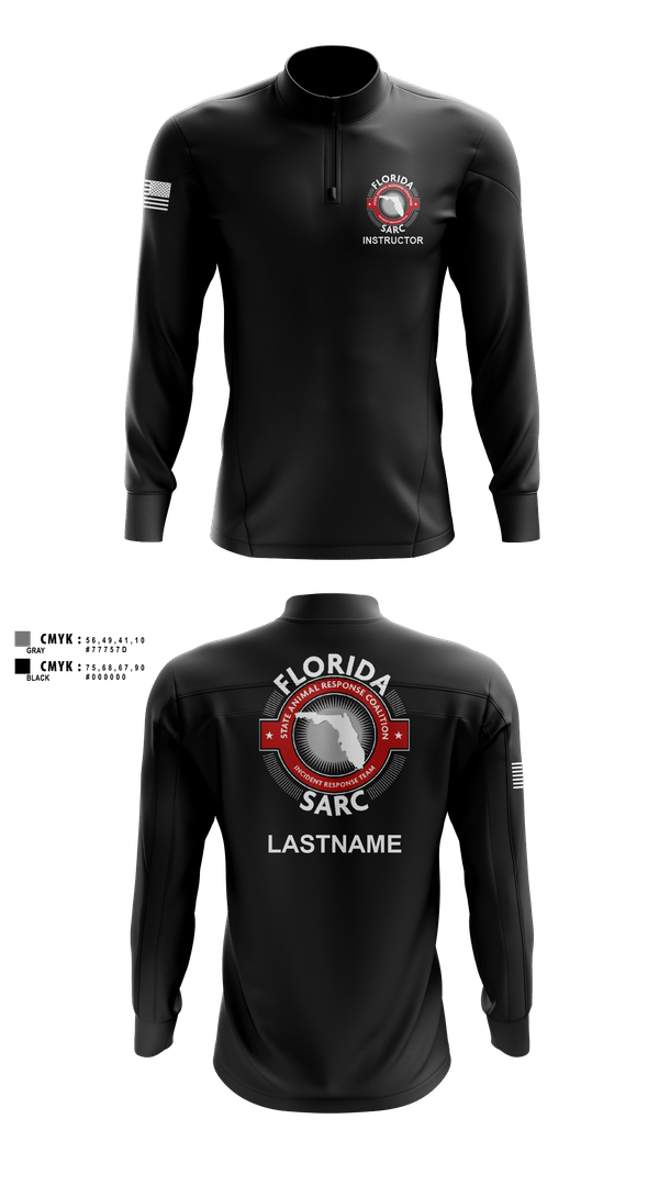 Quarter Zip Jacket, Florida State Animal Response Coalition, , Teamtime, Team time, sublimation, custom sports apparel, team uniforms, spirit wear, spiritwear, sports uniforms, custom shirts, team store, custom team store, fundraiser sports, apparel fundraiser
