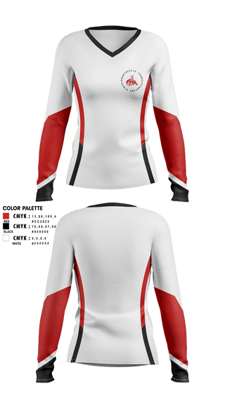 Womens Long Sleeve Vneck Shirt, Grantsville Girls Soccer, Women's Soccer, Teamtime, Team time, sublimation, custom sports apparel, team uniforms, spirit wear, spiritwear, sports uniforms, custom shirts, team store, custom team store, fundraiser sports, apparel fundraiser