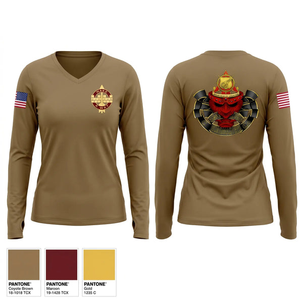 Womens Long Sleeve Vneck Shirt, 524TH DSSB, Army, Teamtime, Team time, sublimation, custom sports apparel, team uniforms, spirit wear, spiritwear, sports uniforms, custom shirts, team store, custom team store, fundraiser sports, apparel fundraiser