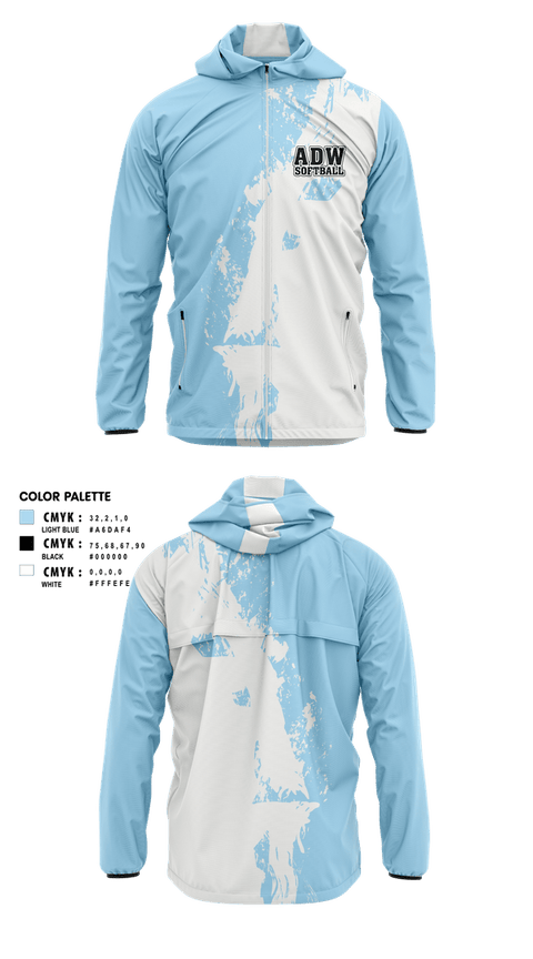 Windbreaker, ADW, Softball, Teamtime, Team time, sublimation, custom sports apparel, team uniforms, spirit wear, spiritwear, sports uniforms, custom shirts, team store, custom team store, fundraiser sports, apparel fundraiser