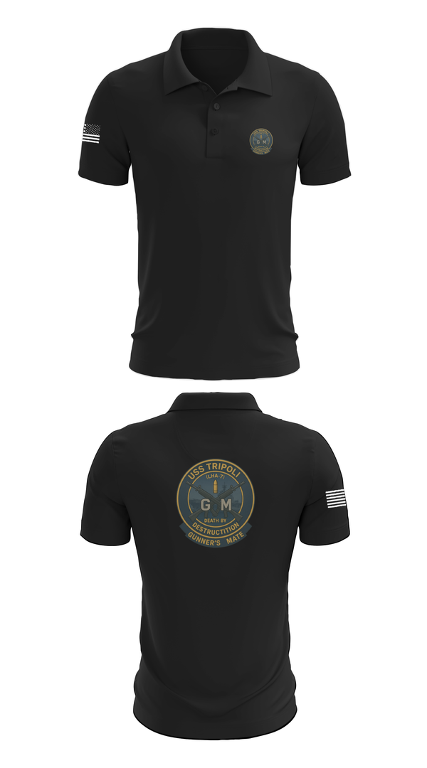 Short Sleeve Performance Polo, USS TRIPOLI, , Teamtime, Team time, sublimation, custom sports apparel, team uniforms, spirit wear, spiritwear, sports uniforms, custom shirts, team store, custom team store, fundraiser sports, apparel fundraiser