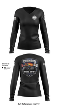 Robinson Police Department 9789546 Women's Long Sleeve V-neck Shirt - 25