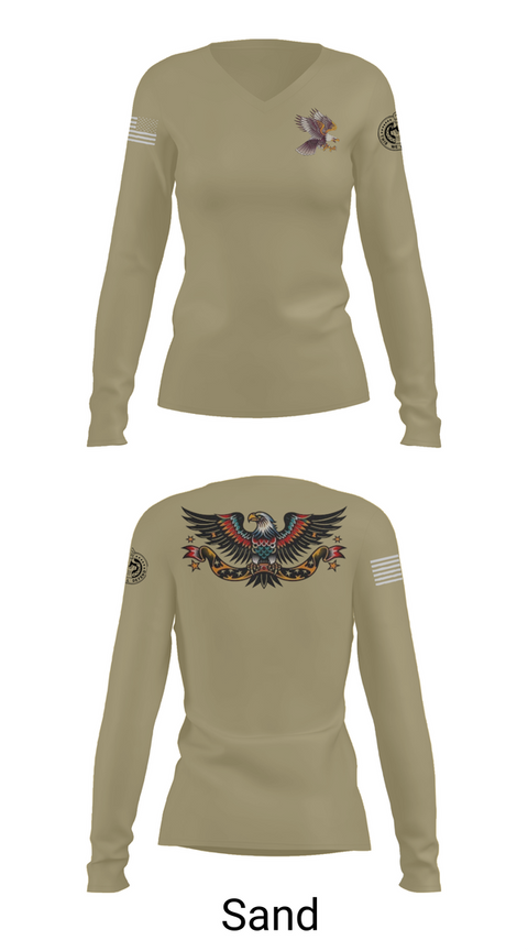 Womens Long Sleeve Vneck Shirt, ECHO, , Teamtime, Team time, sublimation, custom sports apparel, team uniforms, spirit wear, spiritwear, sports uniforms, custom shirts, team store, custom team store, fundraiser sports, apparel fundraiser
