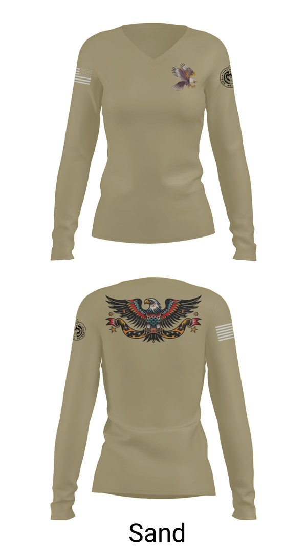 Womens Long Sleeve Vneck Shirt, ECHO, , Teamtime, Team time, sublimation, custom sports apparel, team uniforms, spirit wear, spiritwear, sports uniforms, custom shirts, team store, custom team store, fundraiser sports, apparel fundraiser