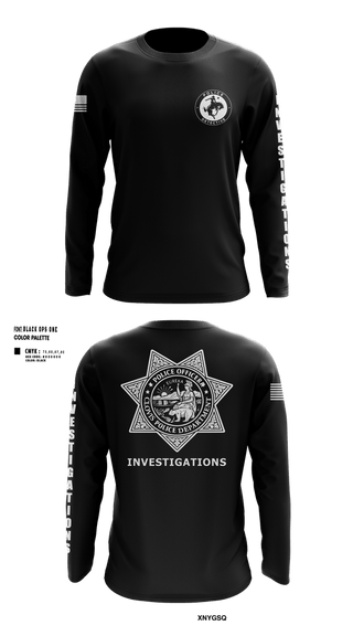 Long Sleeve Performance Shirt, Clovis Police Department General Investigations Division, Police, Teamtime, Team time, sublimation, custom sports apparel, team uniforms, spirit wear, spiritwear, sports uniforms, custom shirts, team store, custom team store, fundraiser sports, apparel fundraiser