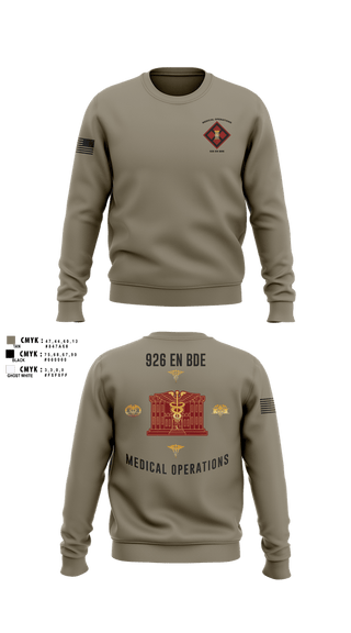 Crew Neck Sweatshirt, 926 EN BDE, Army, Teamtime, Team time, sublimation, custom sports apparel, team uniforms, spirit wear, spiritwear, sports uniforms, custom shirts, team store, custom team store, fundraiser sports, apparel fundraiser