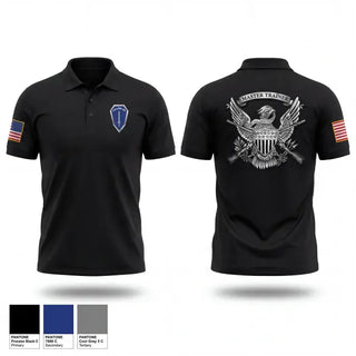 Short Sleeve Performance Polo, Infantry Master Trainer Course, Army, Teamtime, Team time, sublimation, custom sports apparel, team uniforms, spirit wear, spiritwear, sports uniforms, custom shirts, team store, custom team store, fundraiser sports, apparel fundraiser