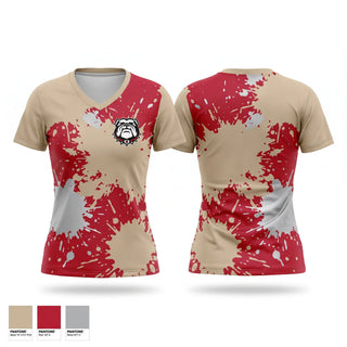 Womens Short Sleeve Vneck Shirt, Hickman County Bulldogs, , Teamtime, Team time, sublimation, custom sports apparel, team uniforms, spirit wear, spiritwear, sports uniforms, custom shirts, team store, custom team store, fundraiser sports, apparel fundraiser