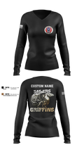 345th TRS 44562231 Women's Long Sleeve V-neck Shirt - 4