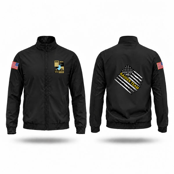 Windbreaker, Goose Creek High School Raider Team, Bowling, Teamtime, Team time, sublimation, custom sports apparel, team uniforms, spirit wear, spiritwear, sports uniforms, custom shirts, team store, custom team store, fundraiser sports, apparel fundraiser