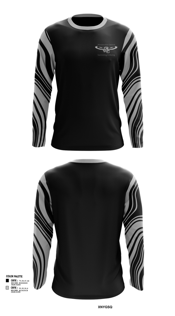 Long Sleeve Performance Shirt, Westerville Central Swimming & Diving, Swimming, Teamtime, Team time, sublimation, custom sports apparel, team uniforms, spirit wear, spiritwear, sports uniforms, custom shirts, team store, custom team store, fundraiser sports, apparel fundraiser