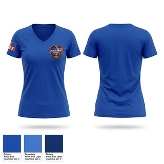 Womens Short Sleeve Vneck Shirt, Public Radio Service Emergency Monitoring, Fire Department, Teamtime, Team time, sublimation, custom sports apparel, team uniforms, spirit wear, spiritwear, sports uniforms, custom shirts, team store, custom team store, fundraiser sports, apparel fundraiser