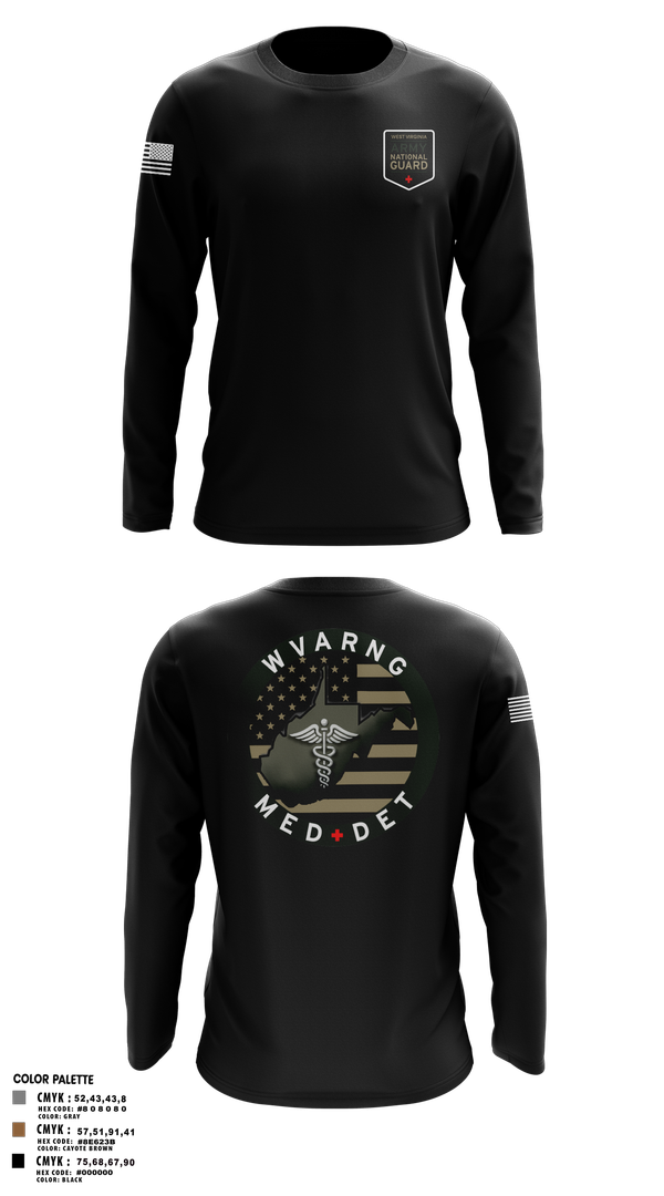 Long Sleeve Performance Shirt, WV ARNG Med Det, , Teamtime, Team time, sublimation, custom sports apparel, team uniforms, spirit wear, spiritwear, sports uniforms, custom shirts, team store, custom team store, fundraiser sports, apparel fundraiser